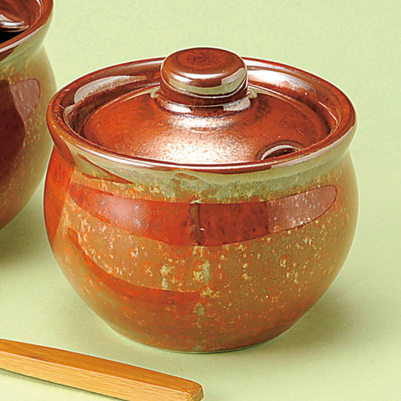 山万 35109-230 赤薬味壺(小) 1個(ご注文単位1個)【直送品】