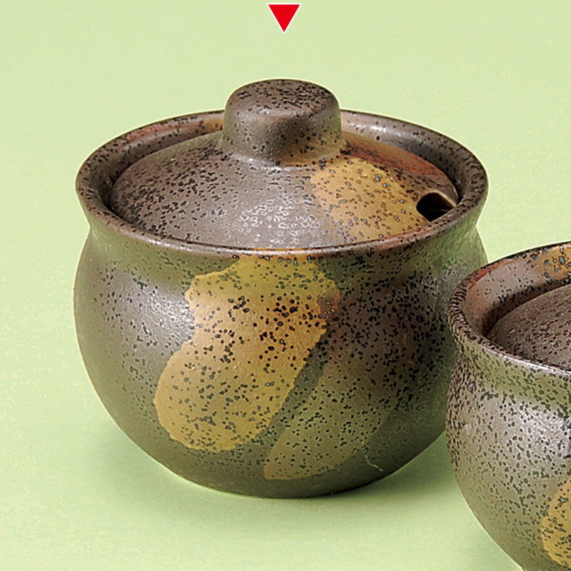 山万 35111-230 備前薬味壷(大) 1個(ご注文単位1個)【直送品】