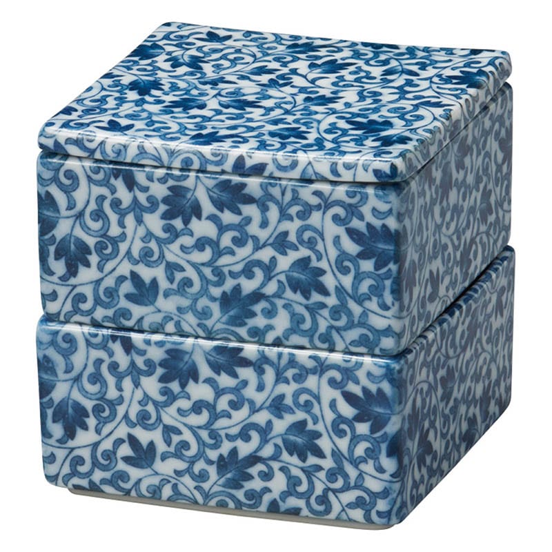 >山万 35212-570 みじん唐草二段重 1個(ご注文単位1個)【直送品】