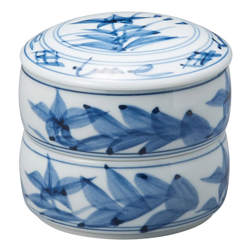 山万 35216-430 古染桔梗二段重(中) 1個（ご注文単位1個）【直送品】