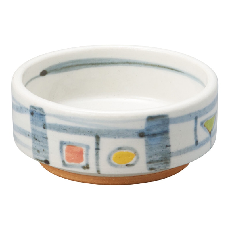 山万 35214-250 赤絵格子切立深口薬味皿 1個（ご注文単位1個）【直送品】