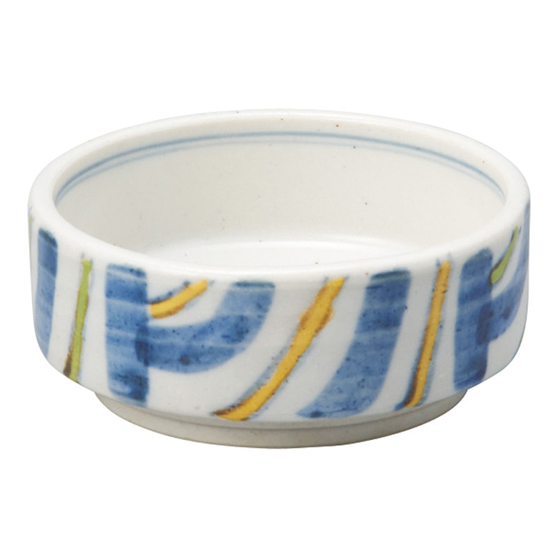 山万 35215-250 変り呉須太十草切立深口薬味皿 1個（ご注文単位1個）【直送品】