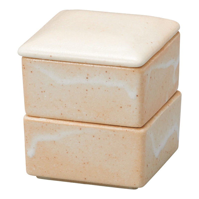 >山万 35223-430 志野角二段重 1個(ご注文単位1個)【直送品】