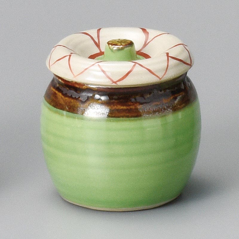 山万 35319-460 花紋ミニツボ(緑) 1個（ご注文単位1個）【直送品】