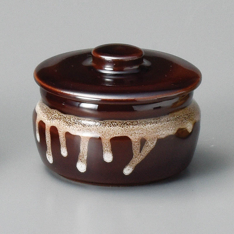 山万 35327-310 アメ平型蓋物 1個（ご注文単位1個）【直送品】