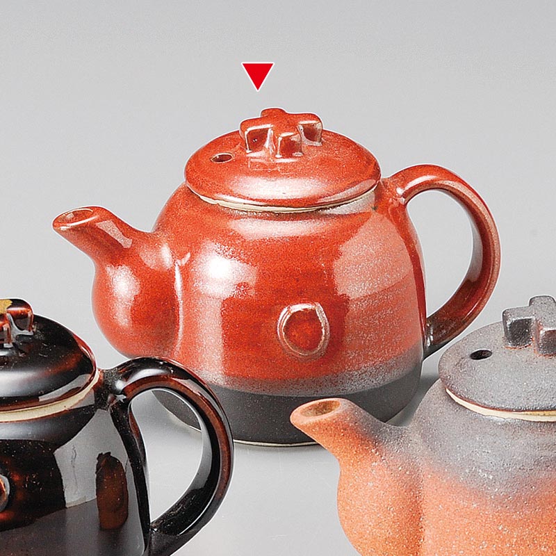 山万 35824-460 赤手付ポット 1個（ご注文単位1個）【直送品】