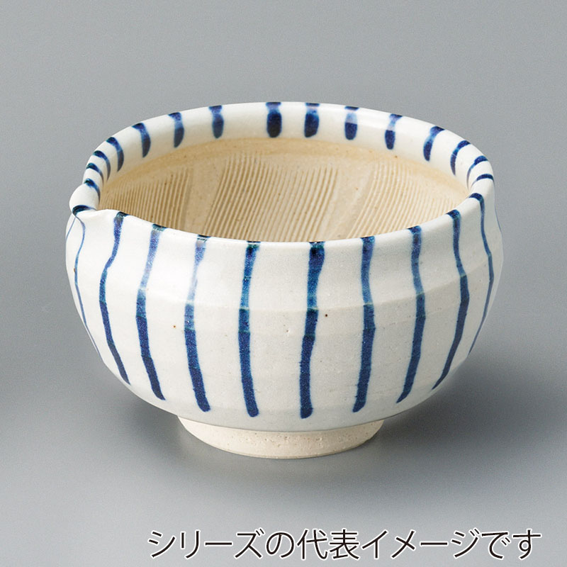 山万 35722-570 呉須十草片口丸4.5スリ鉢 1個（ご注文単位1個）【直送品】