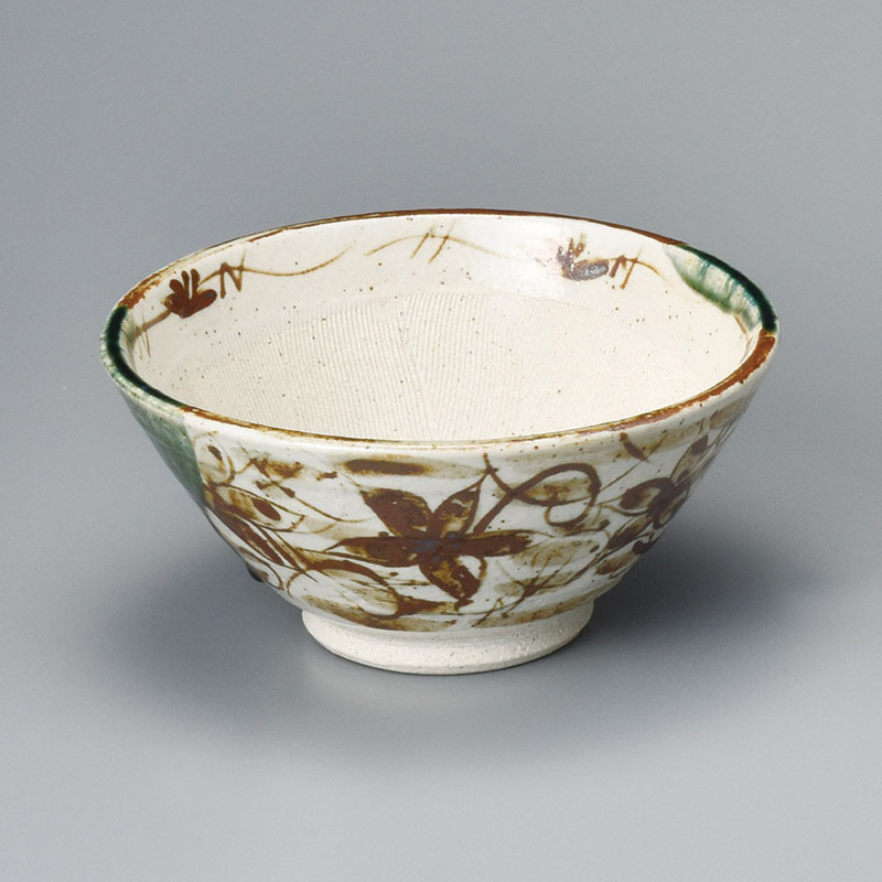 山万 35731-570 織部鉄仙花7寸反スリ鉢 1個（ご注文単位1個）【直送品】