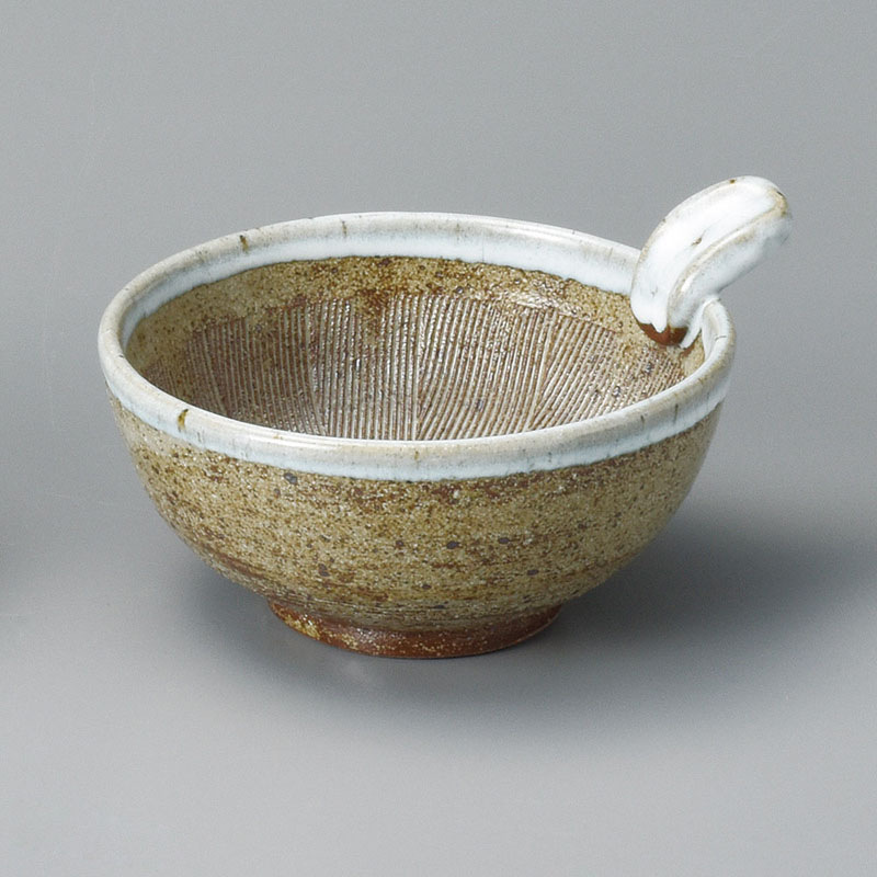 山万 35734-310 ワラ灰掛手付丸5.5寸すり鉢 1個（ご注文単位1個）【直送品】