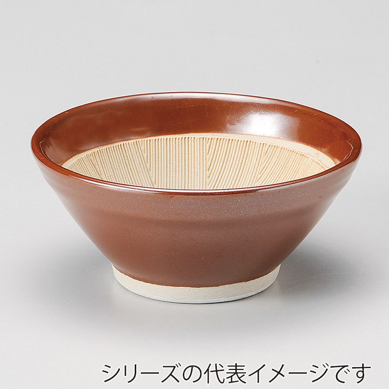 山万 35808-460 茶4.5寸すり鉢 1個（ご注文単位1個）【直送品】