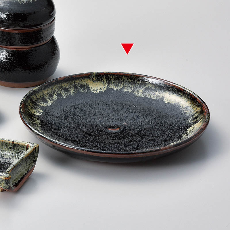 山万 36209-290 ゆず天目7.0皿 1個（ご注文単位1個）【直送品】