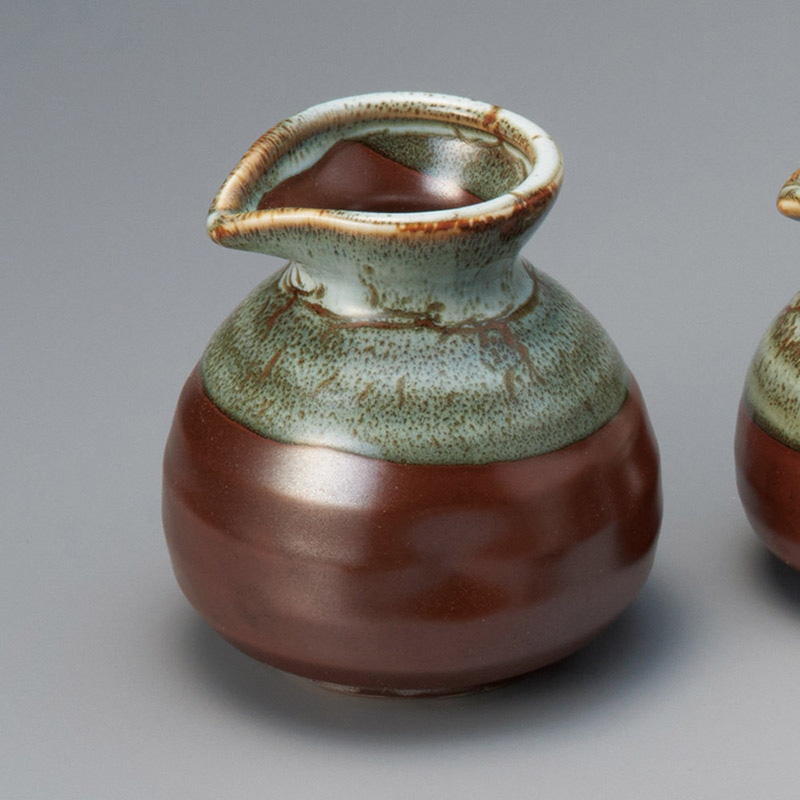 山万 36217-290 柿釉うのふ流しそば徳利 大 1個（ご注文単位1個）【直送品】