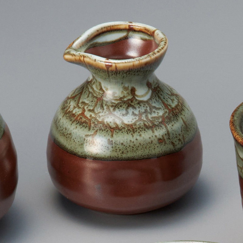 山万 36218-290 柿釉うのふ流しそば徳利 小 1個（ご注文単位1個）【直送品】