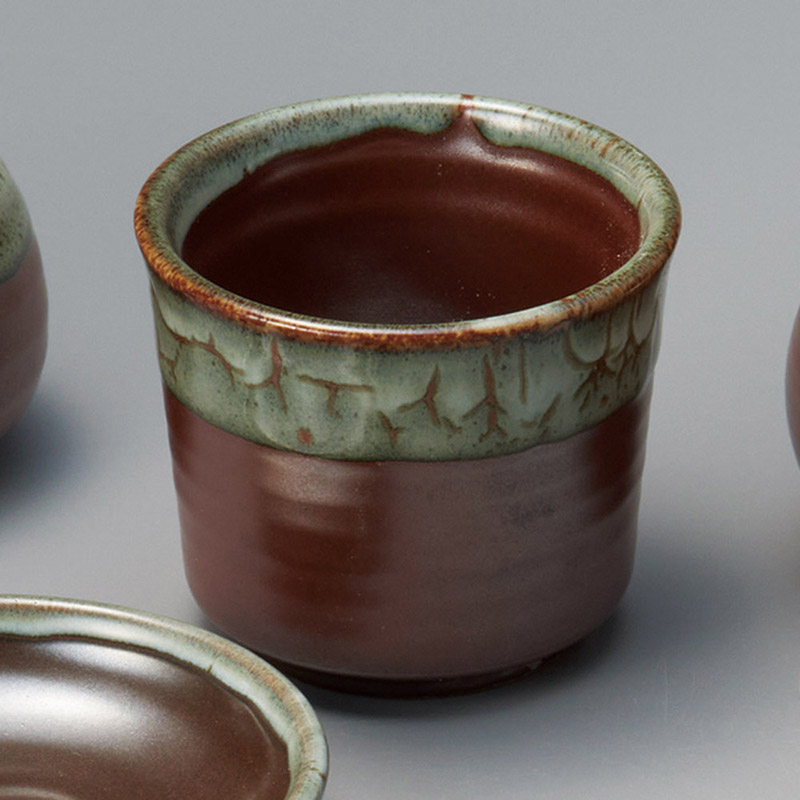 山万 36221-290 柿釉うのふ流しそば千代口 1個（ご注文単位1個）【直送品】