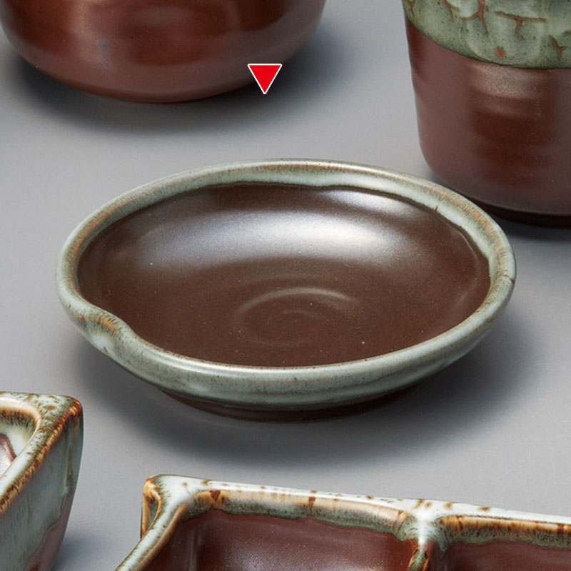 山万 36223-290 柿釉うのふ流し7.0皿 1個（ご注文単位1個）【直送品】