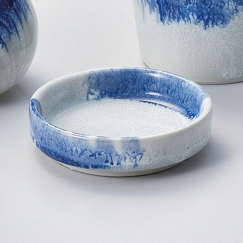 山万 36228-440 藍雪切立小皿 1個（ご注文単位1個）【直送品】