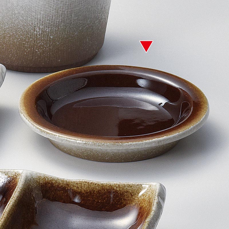 山万 36329-550 ブラウン薬味皿 1個（ご注文単位1個）【直送品】