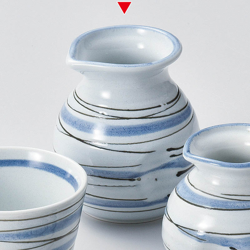 山万 36322-170 水晶流水2人用徳利 1個（ご注文単位1個）【直送品】