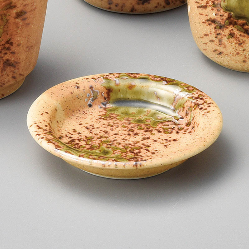 山万 36447-030 織部吹薬味皿 1個（ご注文単位1個）【直送品】