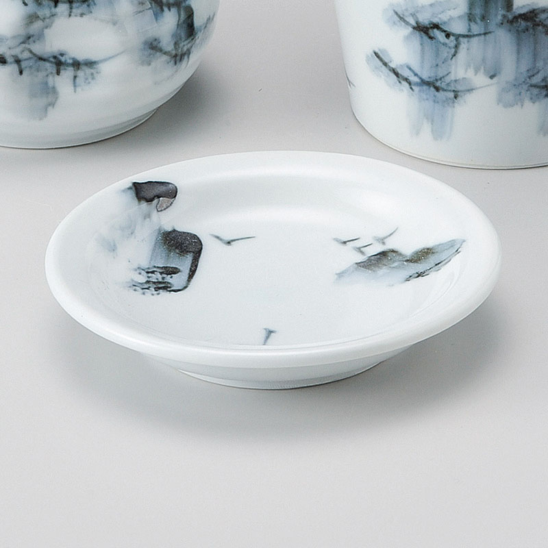 山万 36533-130 手描き山水3.0薬味皿 1個（ご注文単位1個）【直送品】