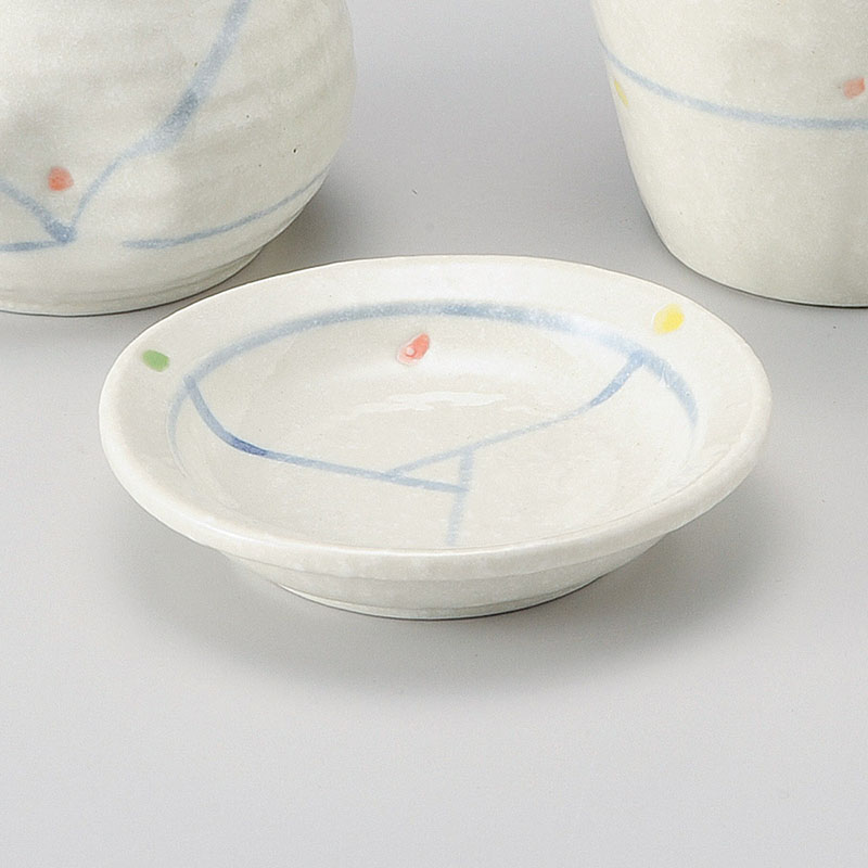 山万 36525-100 三彩水玉ヤクミ皿 1個（ご注文単位1個）【直送品】