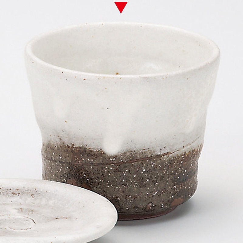 山万 36507-660 灰釉粉引そば千代口(信楽焼) 1個（ご注文単位1個）【直送品】