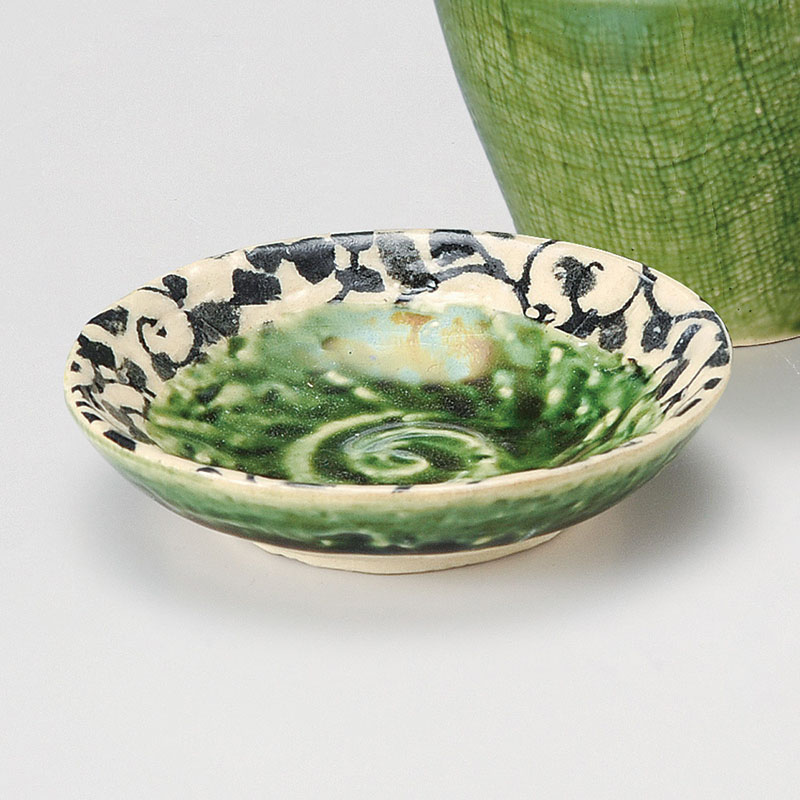 山万 36522-570 唐草織部小皿 1個（ご注文単位1個）【直送品】