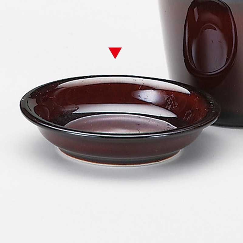 山万 36602-310 うるしブラウン薬味皿 1個（ご注文単位1個）【直送品】