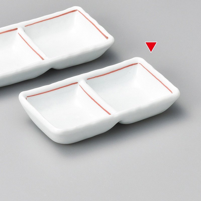 山万 36916-550 赤ライン二品盛 1個（ご注文単位1個）【直送品】