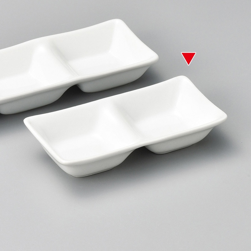 山万 36946-130 白磁ソフィー二品皿 408-0 1個（ご注文単位1個）【直送品】