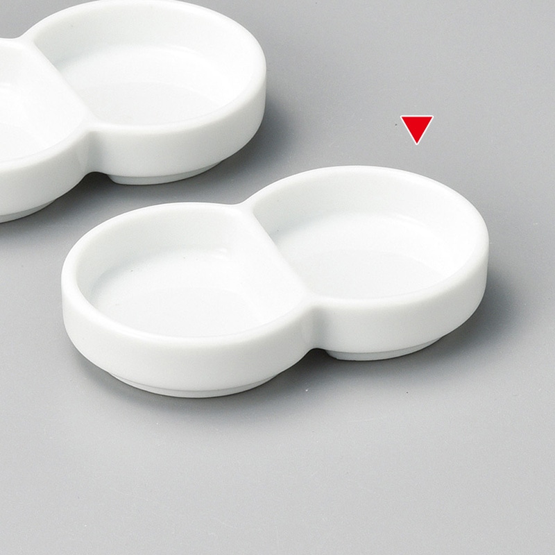 山万 36940-570 白磁丸二品盛 1個（ご注文単位1個）【直送品】