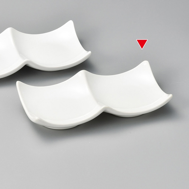 山万 36930-130 白磁デューク二品皿 406-0 1個(ご注文単位1個)【直送品】