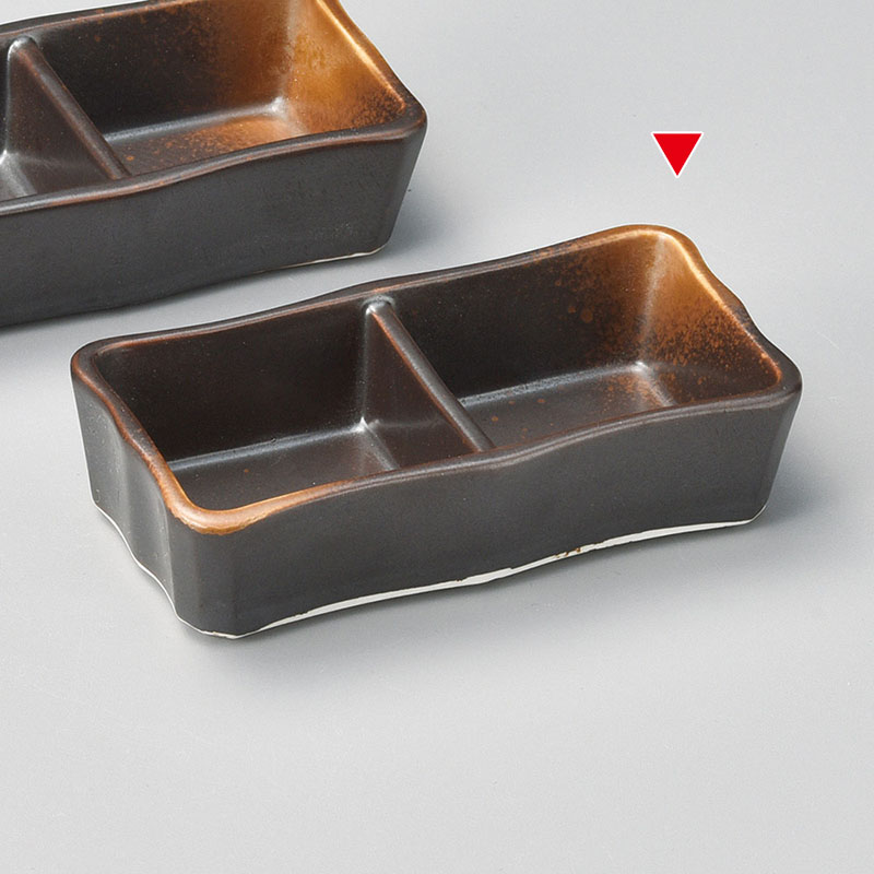 山万 36922-430 焼しめ2品皿(小) 1個（ご注文単位1個）【直送品】