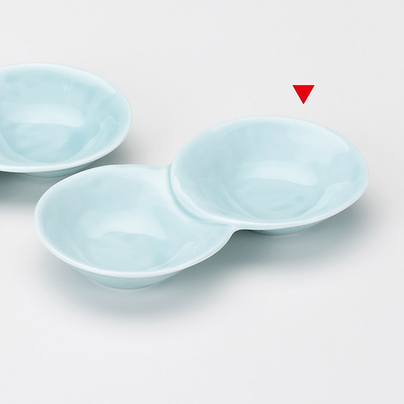 山万 37028-460 青磁だんご2連皿 1個（ご注文単位1個）【直送品】