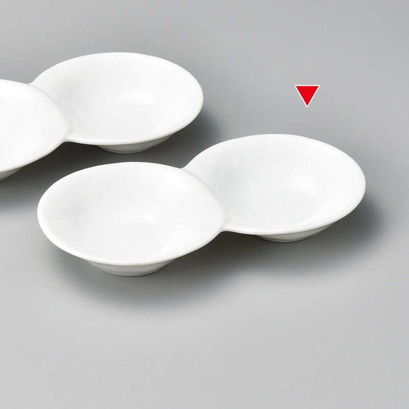 山万 37026-460 白だんご2連皿 1個（ご注文単位1個）【直送品】