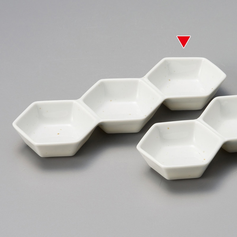 山万 37113-580 灰釉六角3連 1個（ご注文単位1個）【直送品】