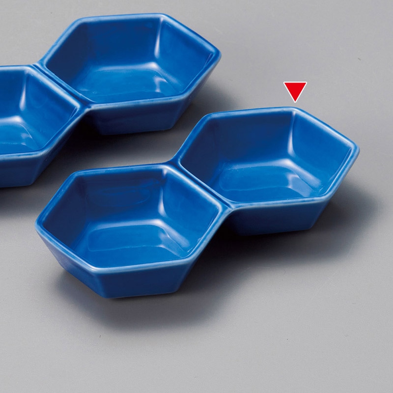 山万 37118-580 ブルー六角2連 1個（ご注文単位1個）【直送品】