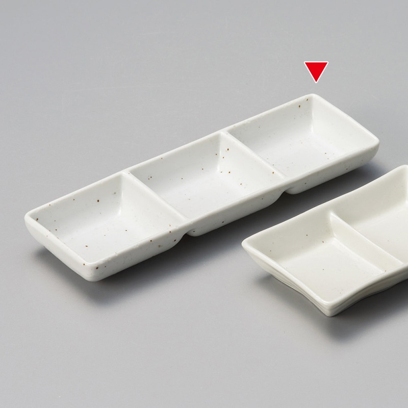 山万 37141-450 粉引三品皿 1個（ご注文単位1個）【直送品】