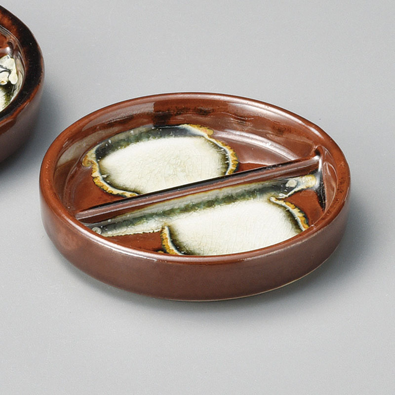 山万 37144-570 オフケ丸二品皿 1個（ご注文単位1個）【直送品】