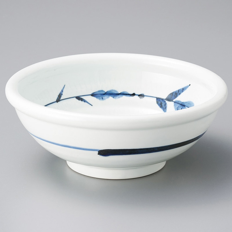 山万 38007-250 軽量土染付戸部風玉渕7.3寸深 1個（ご注文単位1個）【直送品】