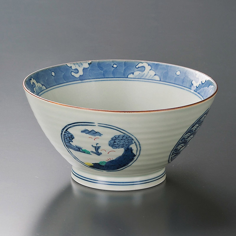 山万 38107-730 丸紋反丼(有田焼) 1個（ご注文単位1個）【直送品】