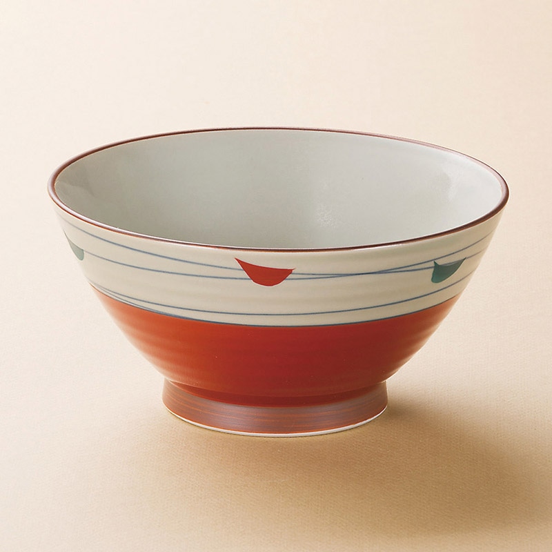 山万 38105-730 朱巻反丼(有田焼) 1個（ご注文単位1個）【直送品】