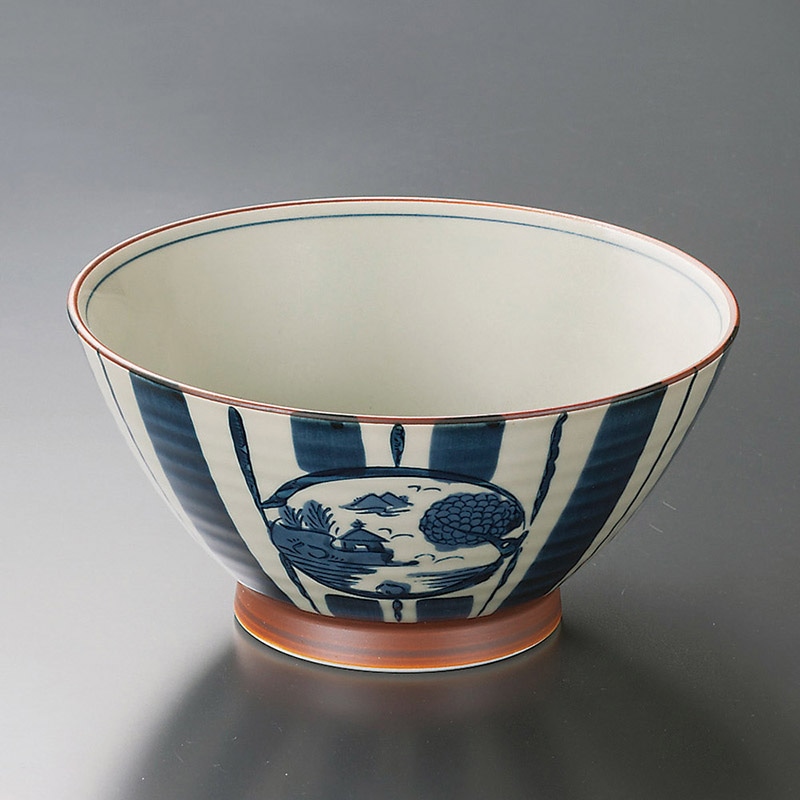 山万 38104-730 十草山水反丼(有田焼) 1個（ご注文単位1個）【直送品】