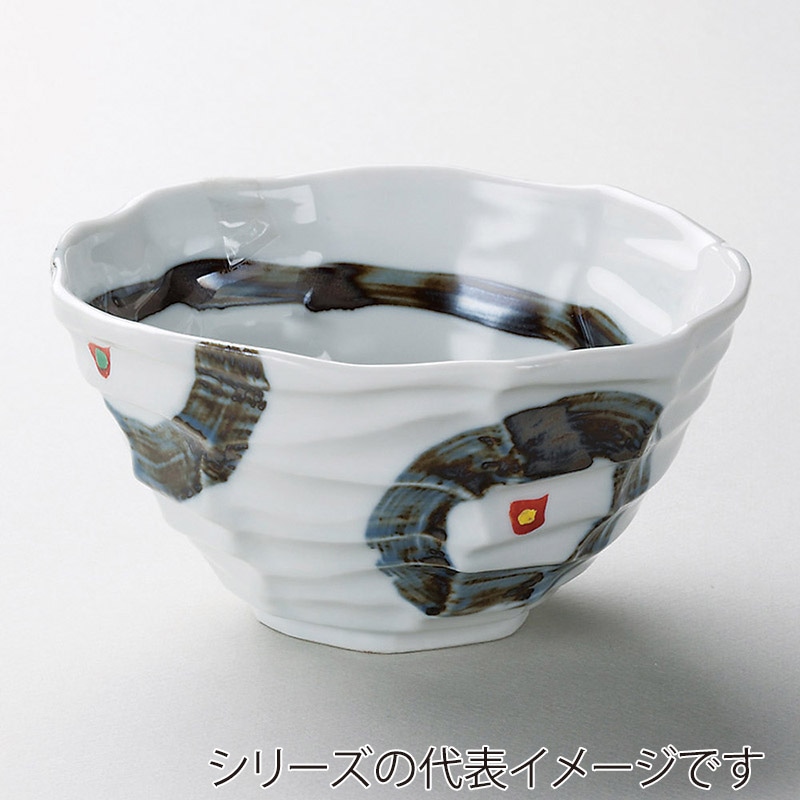 山万 38412-140 呉須丸紋八角丼(小) 1個（ご注文単位1個）【直送品】