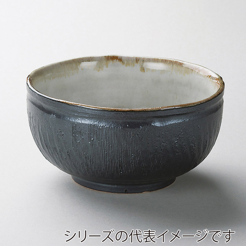 山万 38416-140 くし目鉄黒多用丼(小) 1個（ご注文単位1個）【直送品】