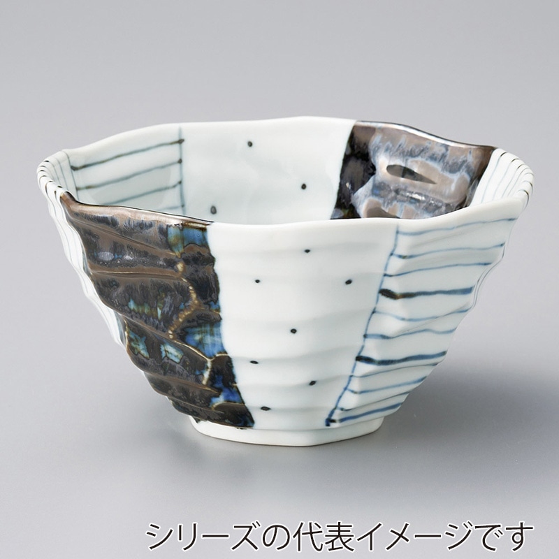 山万 38501-100 唐呉須間取八角大丼 1個（ご注文単位1個）【直送品】