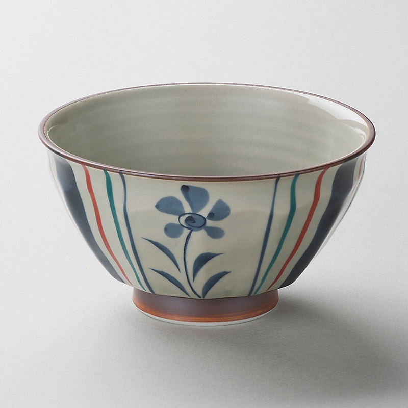 山万 38506-730 錦十草面取り丼(中)(有田焼) 1個（ご注文単位1個）【直送品】