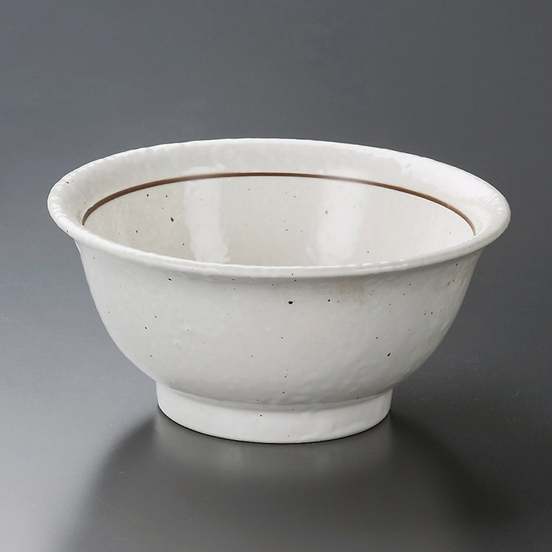 山万 38429-020 粉引ライン反5.3丼 1個（ご注文単位1個）【直送品】