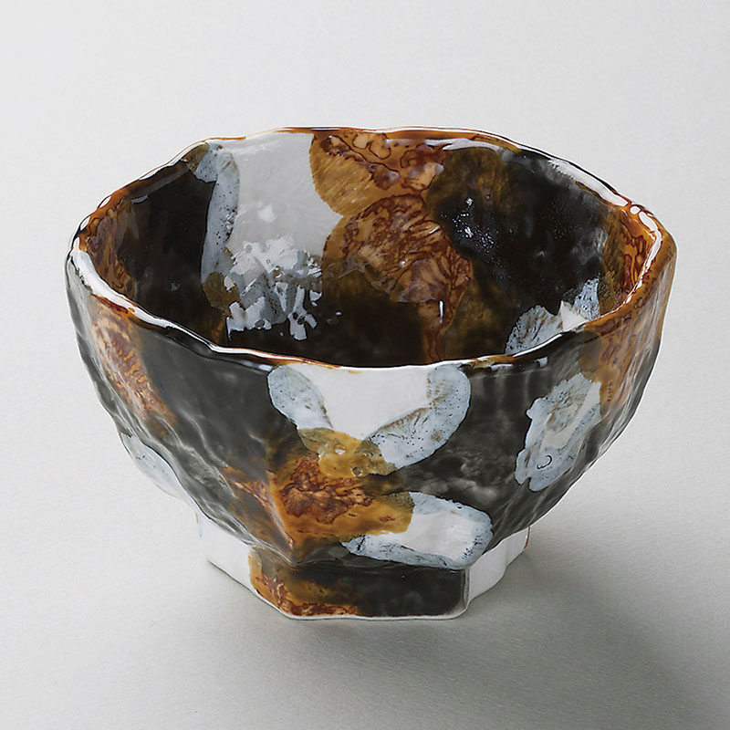 山万 38603-180 三彩タタキ6角5.0多用丼 1個（ご注文単位1個）【直送品】