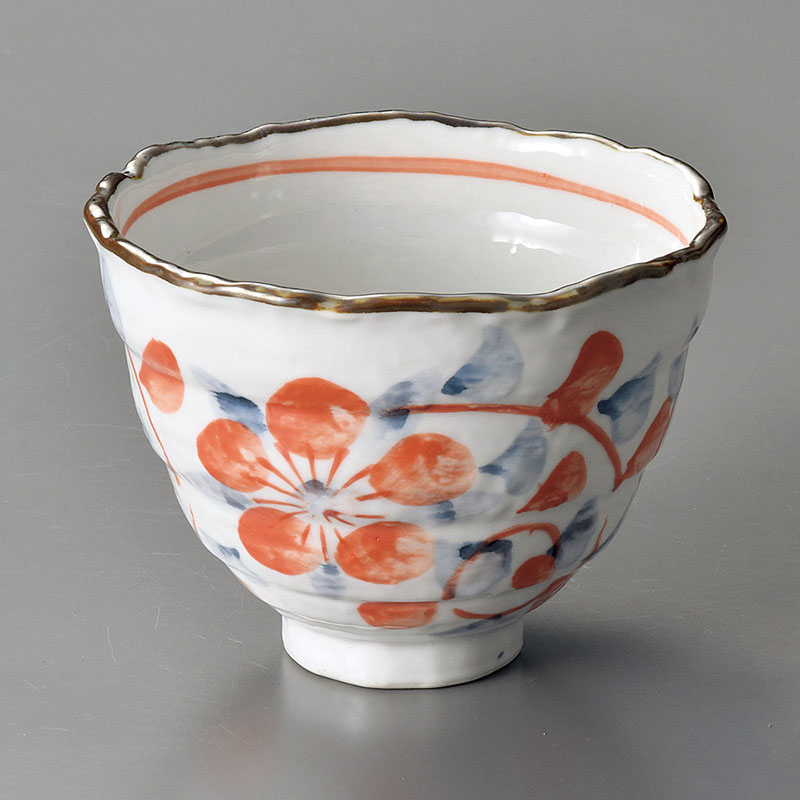 山万 39017-510 古染花 赤小丼 1個（ご注文単位1個）【直送品】